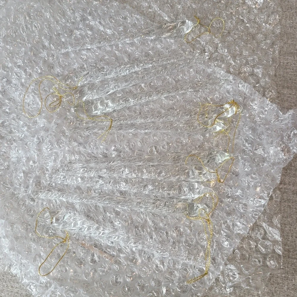 3 Boxes of Kurt Adler 5.25-Inch Glass Icicle Ornament Set of 35 w/‎ Boxes READ